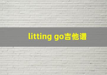 litting go吉他谱